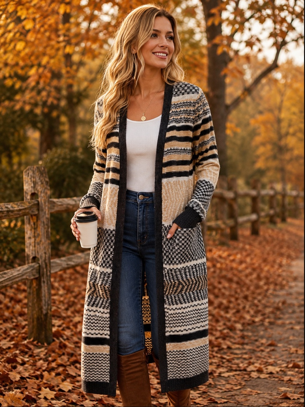 NWT Lety & Me x Stitch Fix Duster Long Cardigan Sweater Fall‎ Cozy Winter Warm